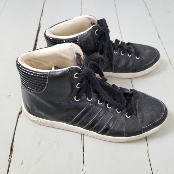 Black High top Adidas Sneakers - Picture 1 of 7